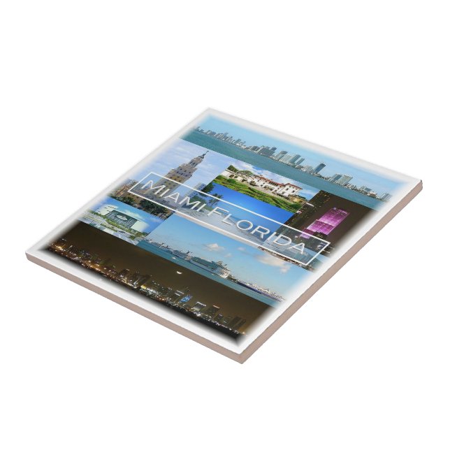 zUS040 MIAMI, FLORIDA, Mosaic, Amerika Kakelplatta (Sidan)