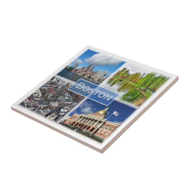 zUS041 BOSTON, Massachusetts, Amerika Kakelplatta (Sidan)