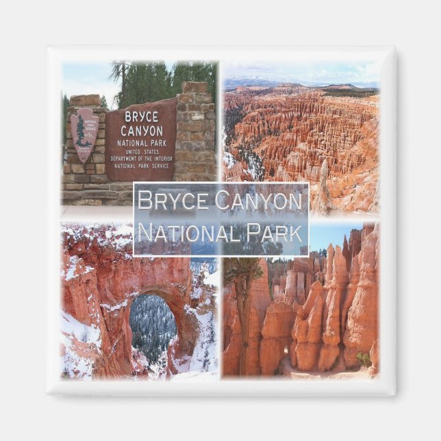 zUS042 BRYCE CANYON N.P. Utah, Amerika, Fridge Magnet (Framsidan)