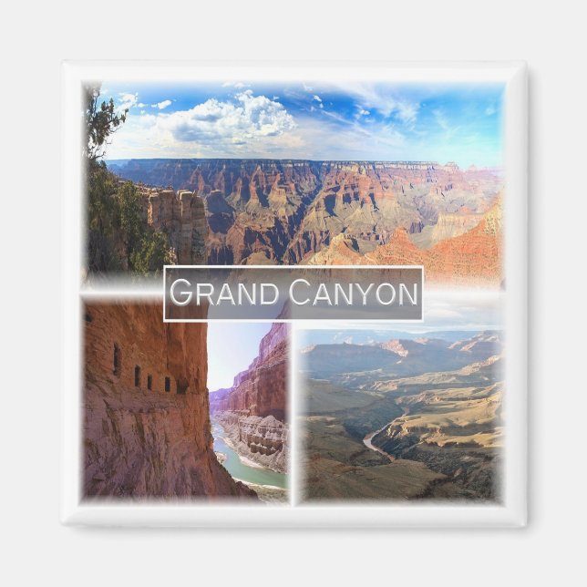 zUS046 GRAND CANYON, Mosaic, Arizona, Fridge Magnet (Framsidan)