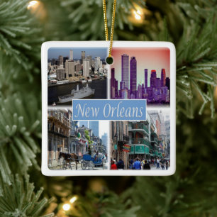 zUS049 NEW ORLEANS LOUISIANA, Julgransprydnad Keramik