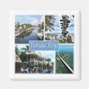zUS050 FLORIDA NYCKLAR, Mosaic, Amerika, Fridge Magnet