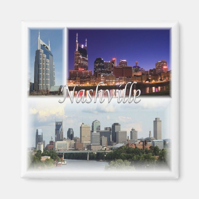zUS052 NASHVILLE, TENNESSEE, Mosaic, Fridge Magnet (Framsidan)