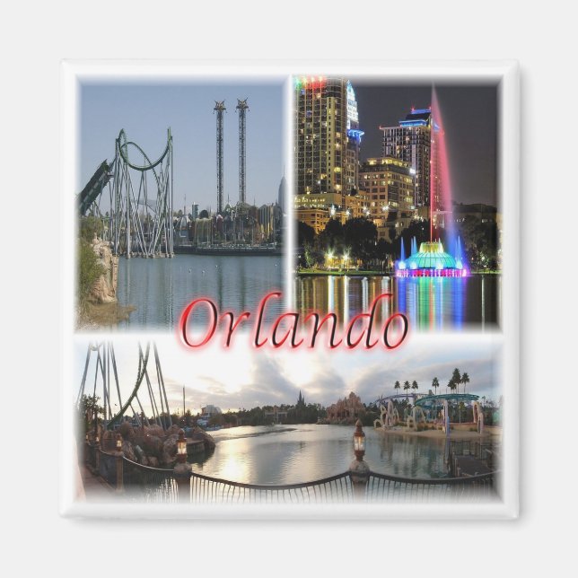 zUS056 ORLANDO Florida, Orlando, Amerika, Fridge Magnet (Framsidan)