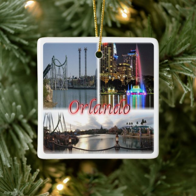 zUS056 ORLANDO Florida, Orlando, Amerika Julgransprydnad Keramik (Träd)