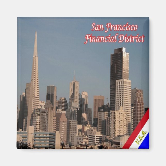 zUS057 SAN FRANCISCO, Financial District, Fridge Magnet (Framsidan)