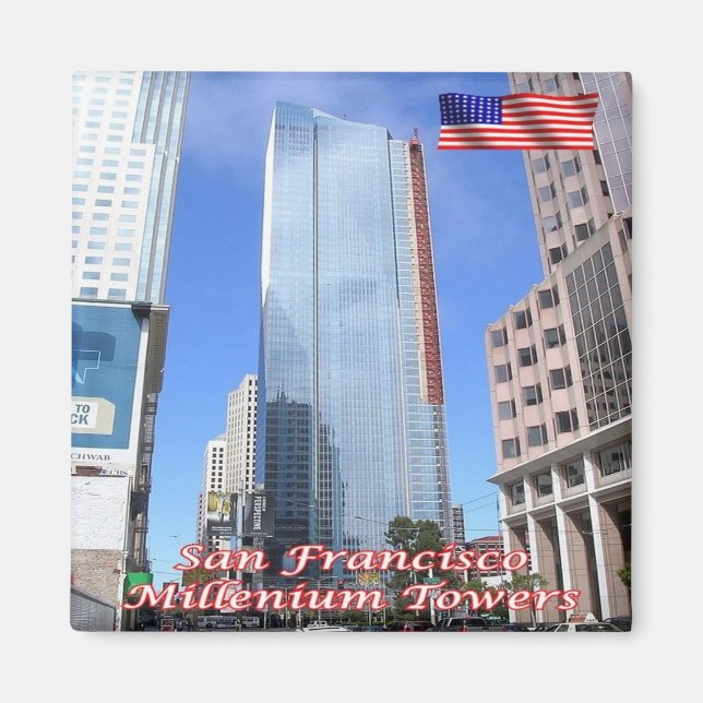 zUS060 SAN FRANCISCO, Millenium Torn, Fridge Magnet (Framsidan)