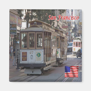 zUS062 SAN FRANCISCO, Kalifornien, kabelbil, Fridg Magnet