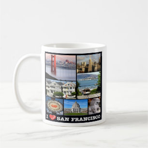 zUS067 SAN FRANCISCO I Kärlek, Mosaic, Kaffemugg