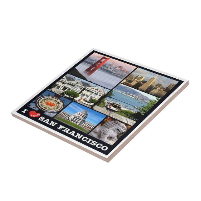 zUS067 SAN FRANCISCO I Kärlek, Mosaic, Kakelplatta (Sidan)