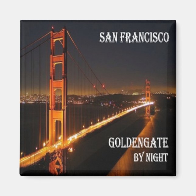 zUS073 SAN FRANCISCO, Golden Grind Bridge, Fridge Magnet (Framsidan)