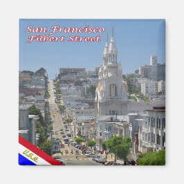 zUS076 SAN FRANCISCO, Filbert Street, Fridge Magnet