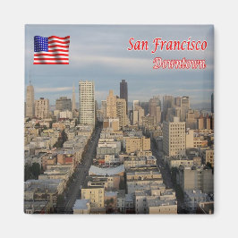 zUS077 SAN FRANCISCO, Aerial View Downtown, Fridge Magnet