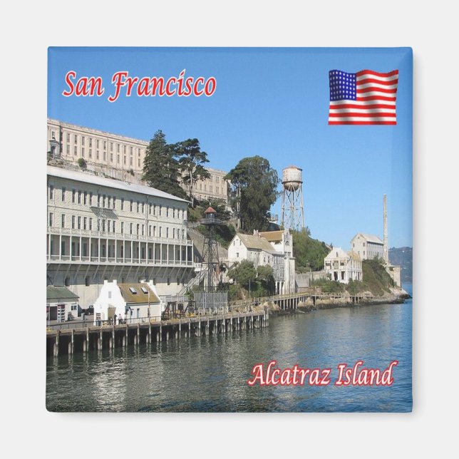 zUS082 SAN FRANCISCO, Alcatraz Island, Fridge Magnet (Framsidan)