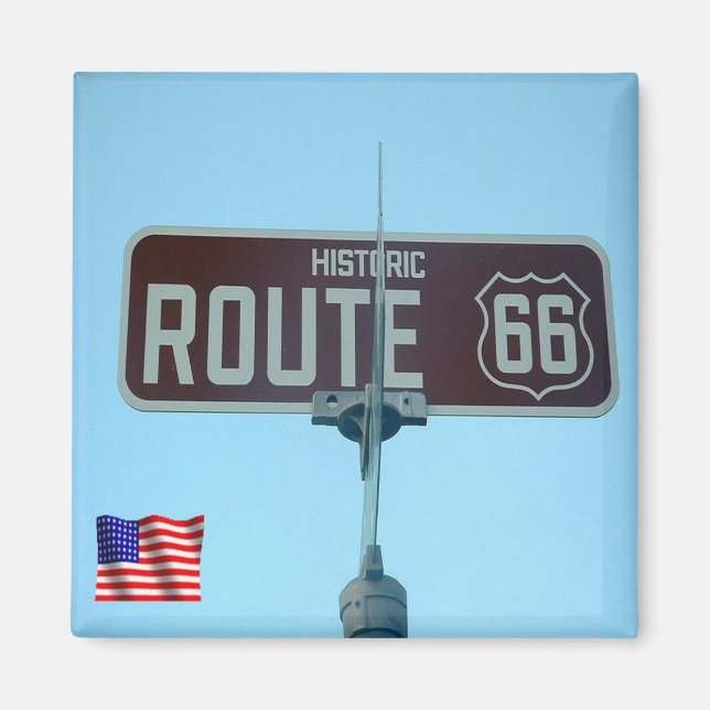 ZUS094 ROUTE 66 Historic route 66, Amerika, Fridge Magnet (Framsidan)