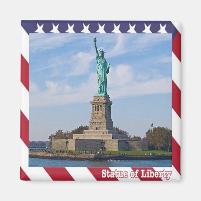 zUS098 FRIHETSGUDINNAN, New York City, Fridge Magnet (Framsidan)