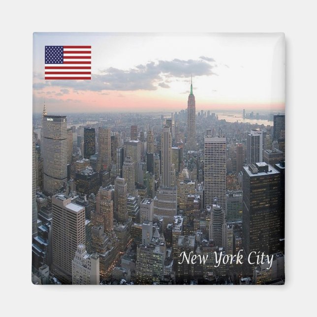 zUS099 NEW YORK CITY, Panorama, Fridge Magnet (Framsidan)