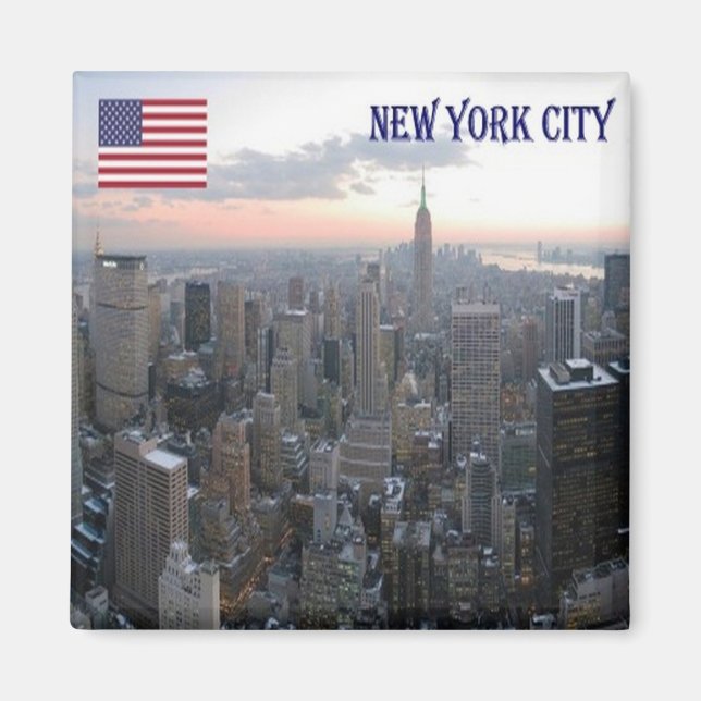 zUS100 NEW YORK CITY, NY, America Fridge Magnet (Framsidan)
