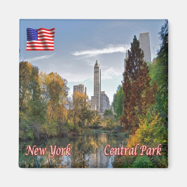 zUS102 CENTRAL PARK,New York City, Amerika, Fridge Magnet (Framsidan)