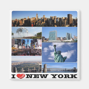 zUS107 NEW YORK CITY I Kärlek, mosaic, Fridge Magn Magnet