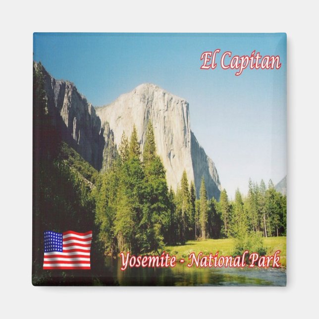 zUS120 YOSEMITE NV El Capitan, Kalifornien, Fridge Magnet (Framsidan)