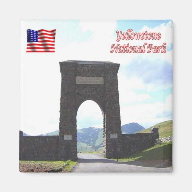 zUS121 YELLOWSTONE nationalpark, Välkommen, Fridge Magnet (Framsidan)