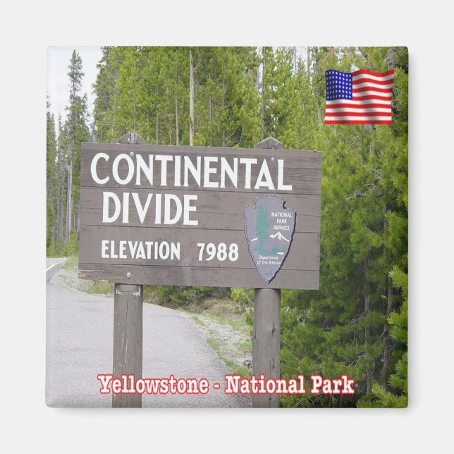 ZUS125 YELLOWSTONE N.P. Continental Divide, Fridge Magnet (Framsidan)