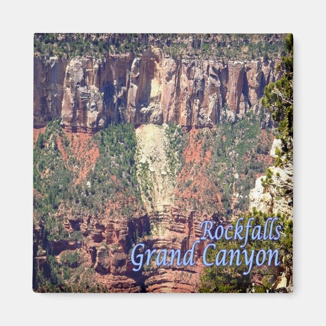 zUS130 GRAND CANYON N.P. Rockfalls, Arizona, Fridg Magnet (Framsidan)