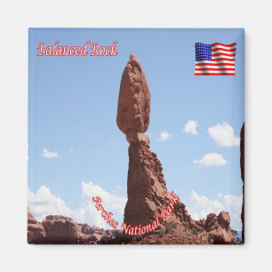 zUS163 ARCHES nationalpark, Balanced Sten, Fridge Magnet