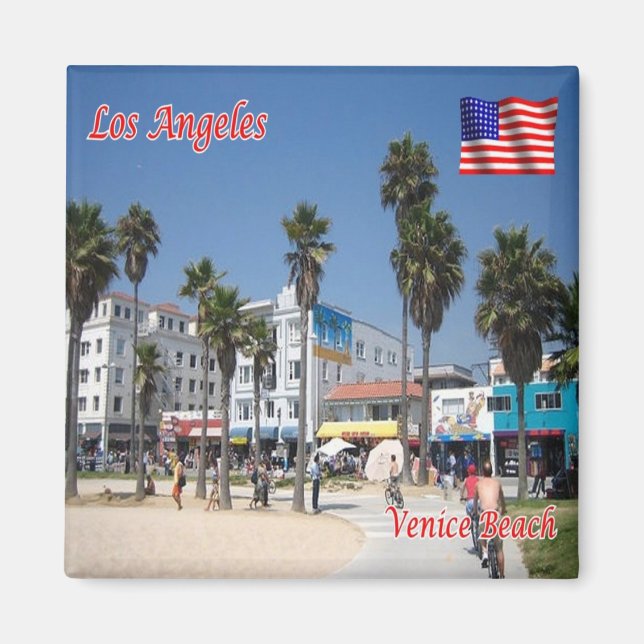 zUS164 LOS ANGELES,Venice Beach,California, Fridge Magnet (Framsidan)
