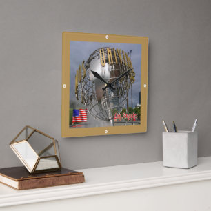 zUS165 UNIVERSAL STUDIO, Los Angeles Fyrkantig Klocka