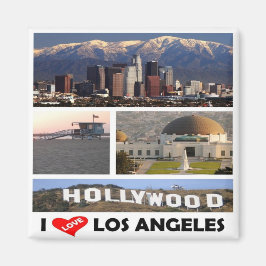 zUS169 LOS ANGELES I Kärlek, Mosaic, Fridge Magnet
