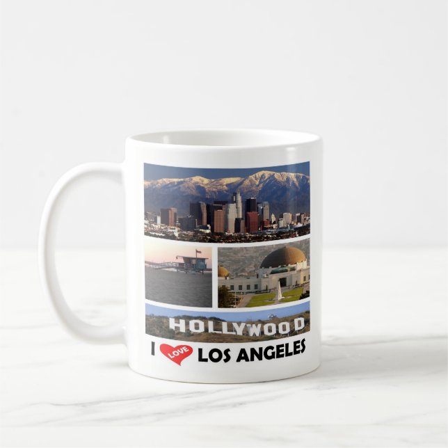 zUS169 LOS ANGELES I Kärlek, Mosaic, Kaffe Mugg (Vänster)