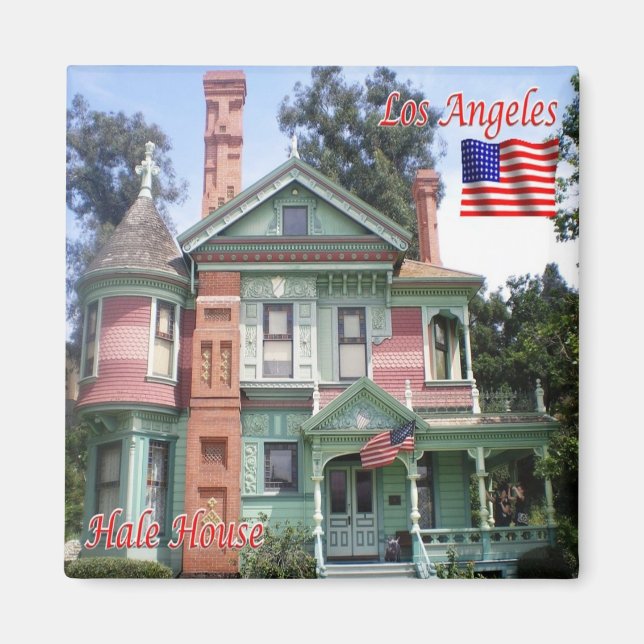 zUS171 LOS ANGELES, Hale House, California, Fridge Magnet (Framsidan)