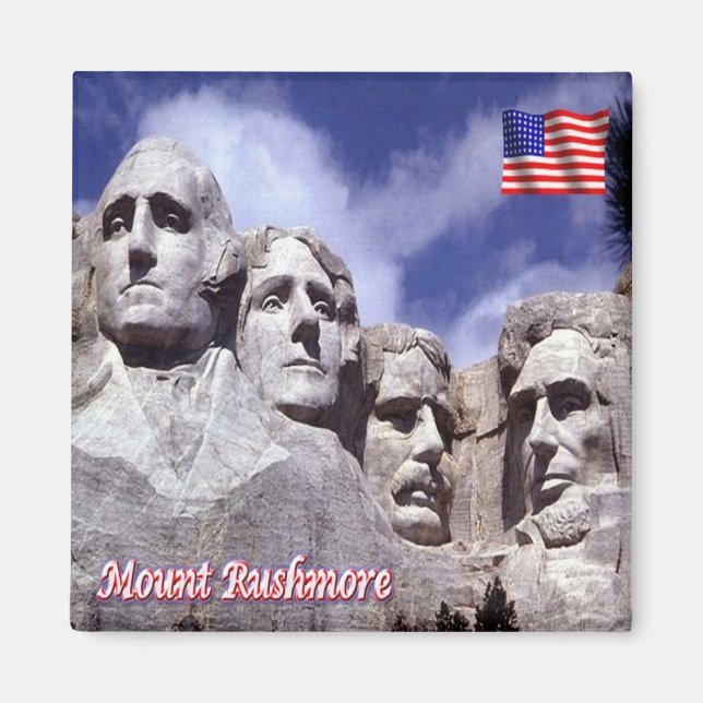 zUS188 MOUNT RUSHMORE, Dakota, Amerika, Fridge Magnet (Framsidan)