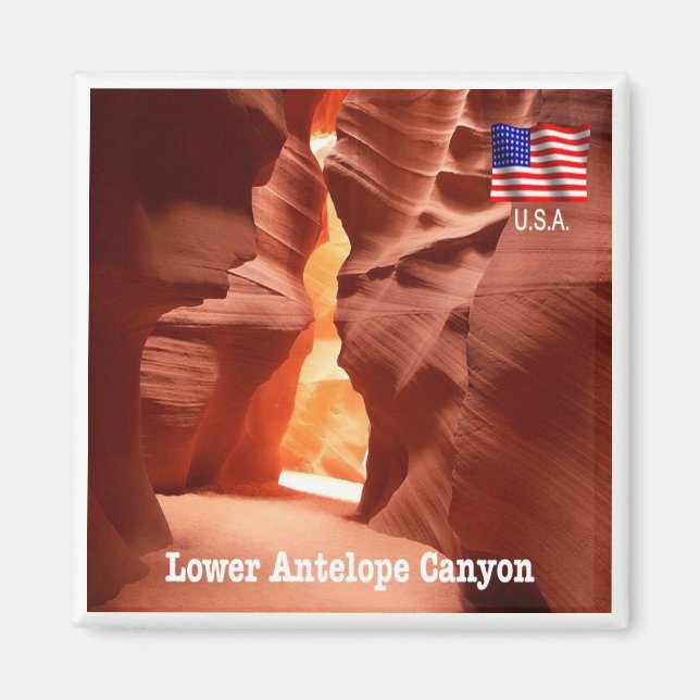zUS191 ANTELOPE CANYON, Arizona, Amerika, Fridge Magnet (Framsidan)