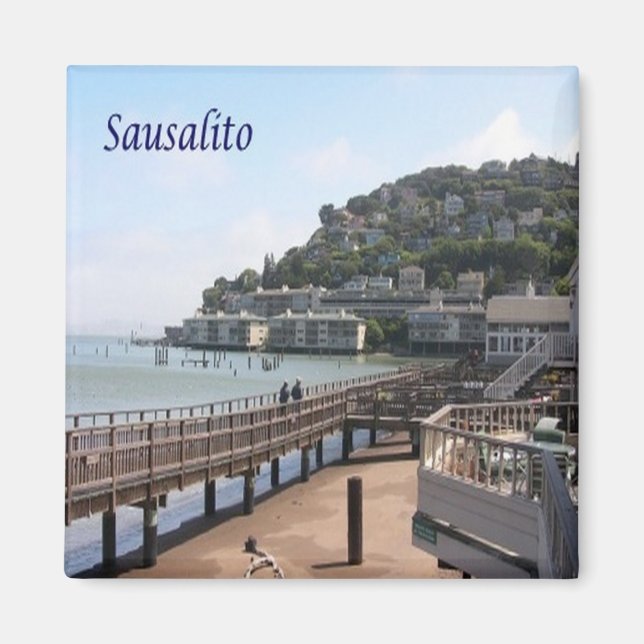ZUS195 SAUSALITO, Kalifornien, Amerika, Fridge Magnet (Framsidan)