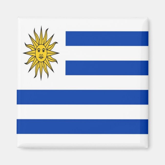 zUY001 URUGUAY, Flagga, Amerika, Fridge Magnet (Framsidan)
