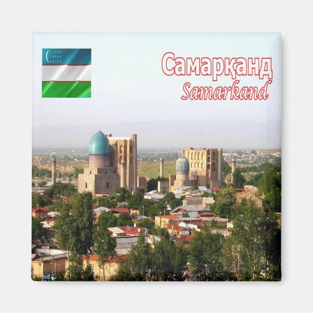 zUZ004 SAMARKAND, Uzbekistan, Asien, Fridge Magnet (Framsidan)