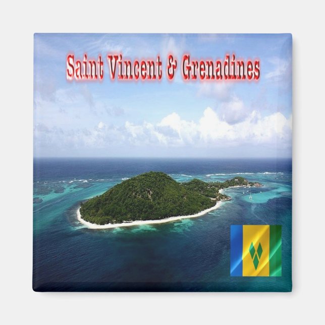 zVC008 SAN VINCENT och GRENADINE, Fridge Magnet (Framsidan)