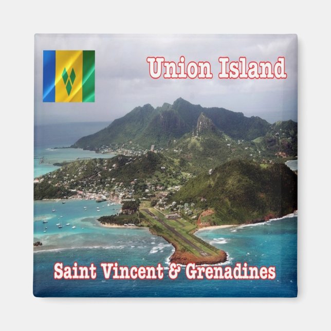 zVC012 SAINT VINCENT GENADINE, Union Island,Fridge Magnet (Framsidan)