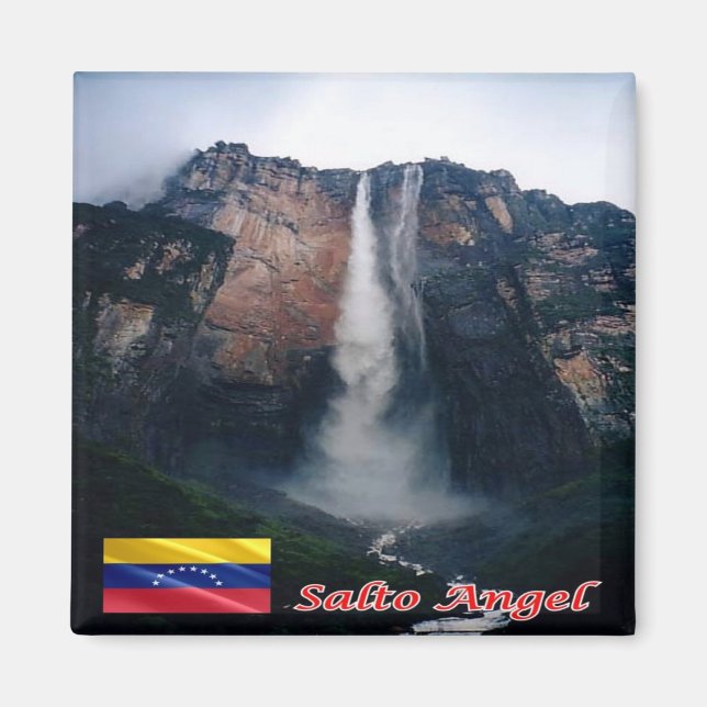 zVE003 ANGEL FALLS, Venezuela, Amerika, Fridge Magnet (Framsidan)