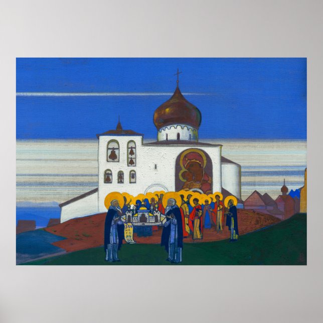 Zvenigorod av Nicholas Roerich Poster (Framsidan)