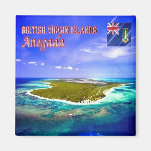 zVG008 ANEGADA, Brittiska Jungfruöarna, Frankrike Magnet