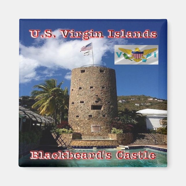 zVI005 VIRGIN ISLANDS, Blackbeards Castle, Fridge Magnet (Framsidan)