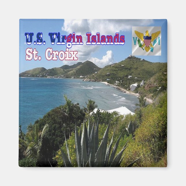 zVI007 SAINT CROIX, Jungfruöarna, Amerika, Fridge Magnet (Framsidan)