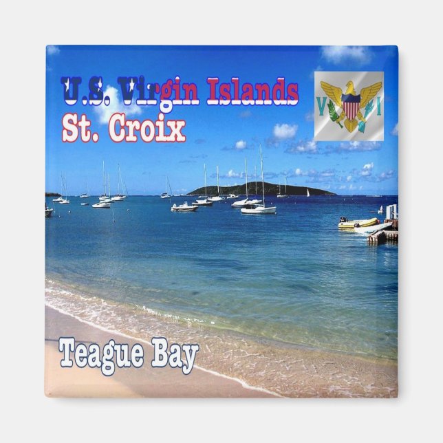 zVI008 SAINT CROIX, Teague Bay, Virgin Islands Magnet (Framsidan)