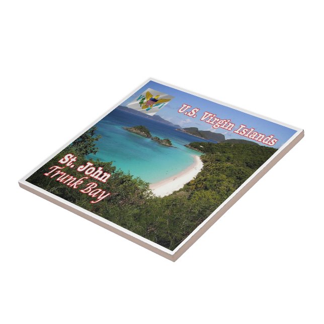 ZVI011 ST. JOHN, Trunk Bay, Viegin Islands Kakelplatta (Sidan)