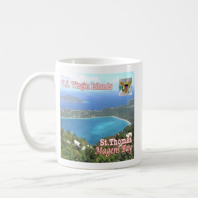 zVI012 SAINT THOMAS, Magens Bay, Virgin Islands Kaffemugg (Vänster)