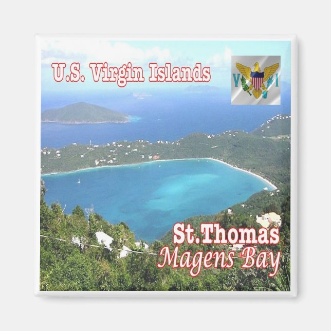 zVI012 SAINT THOMAS, Magens Bay, Virgin Islands Magnet (Framsidan)